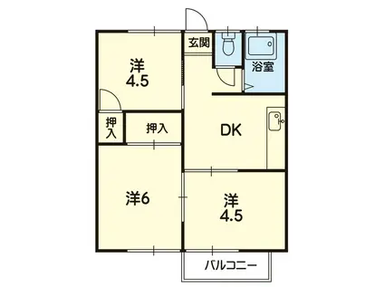 グリーンハイツ(3DK/2階)の間取り写真