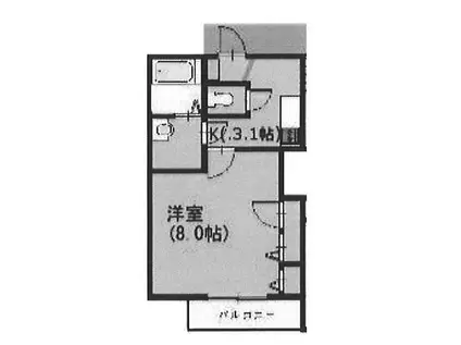 小町メゾン(1K/3階)の間取り写真