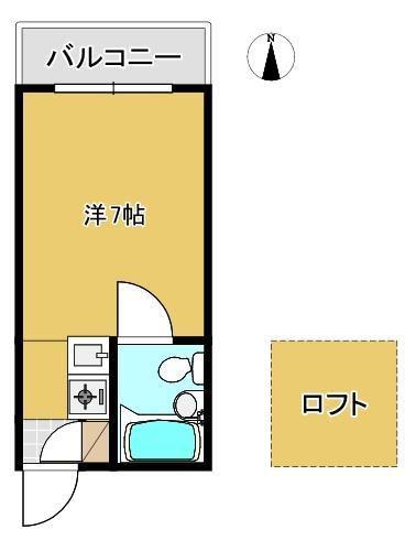 アーバン松島(ワンルーム/4階)の間取り写真