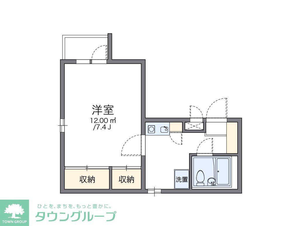 レオパレスRX早稲田第2(1K/3階)の間取り写真