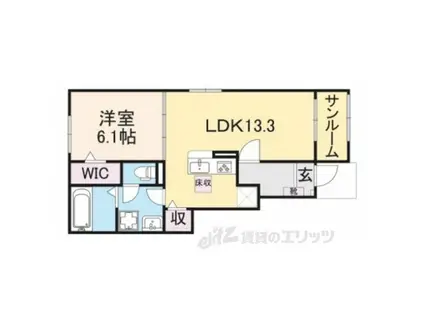 グラン・サフィールⅠ(1LDK/1階)の間取り写真