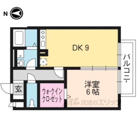 瀬田メディエートプラザA(1LDK/2階)の間取り写真