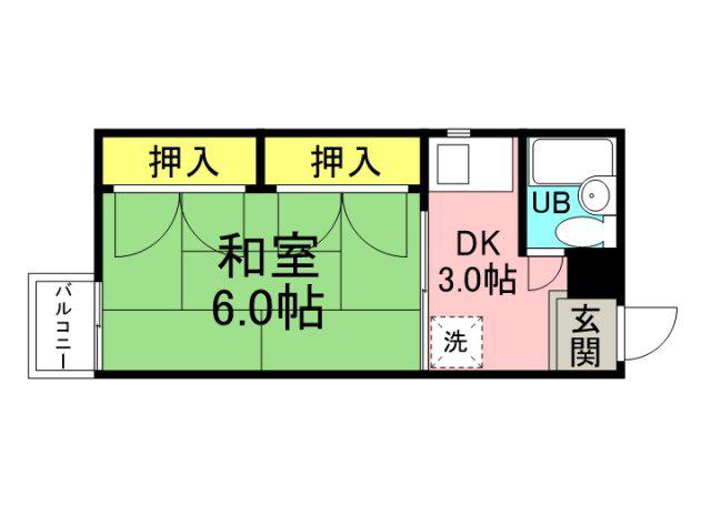 田中ビル(1K/2階)の間取り写真