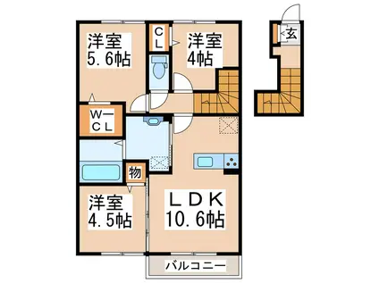 グランヴィア樹(3LDK/2階)の間取り写真