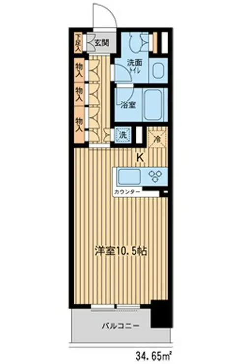 エイチエフ新横浜レジデンス 10階階 間取り