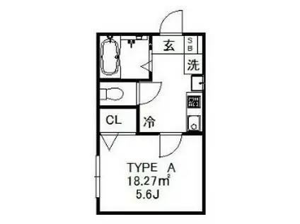BELLE NOIRE K(1K/3階)の間取り写真