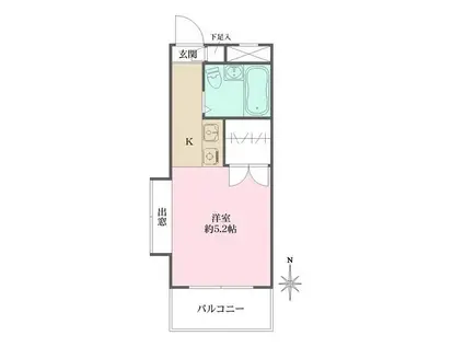 プレステージ東武練馬(ワンルーム/7階)の間取り写真