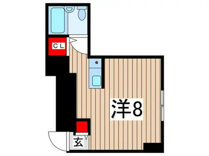 ザ・グラン西千葉(ワンルーム/2階)の間取り写真