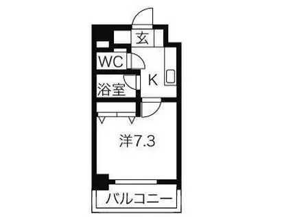 プロシード太閤通(1K/4階)の間取り写真