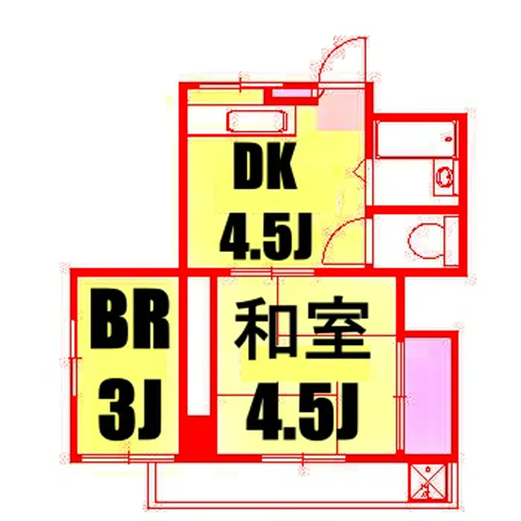 ハイム花咲町 3階階 間取り