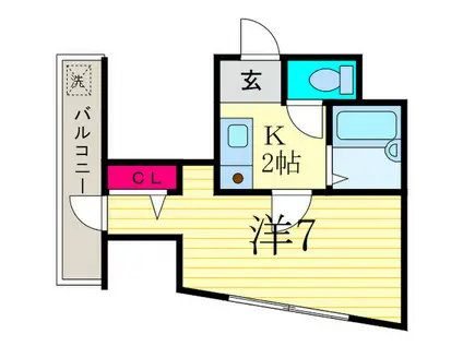 アルティスタ丸太町(1K/4階)の間取り写真
