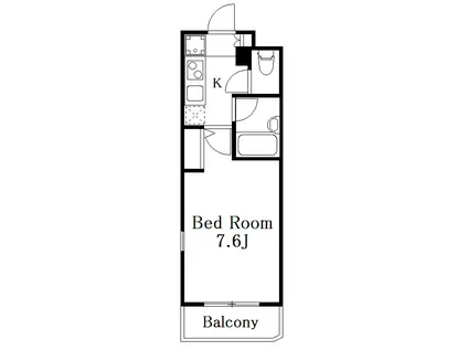 プライム新井(1K/4階)の間取り写真
