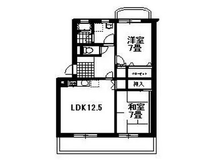 ガーデンプラント(2LDK/2階)の間取り写真