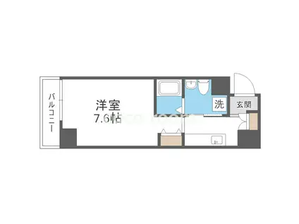 パークヒルズ東三国VISION(1K/4階)の間取り写真