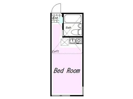 ブルーミー川崎(ワンルーム/2階)の間取り写真