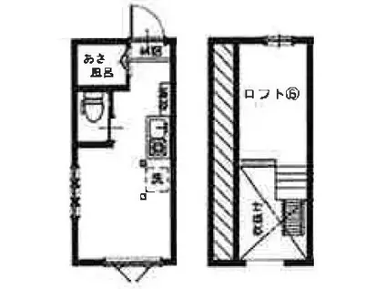アーバンプレス高田馬場X(ワンルーム/2階)の間取り写真