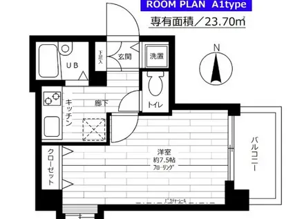 ステージグランデ桜台駅前(1K/7階)の間取り写真