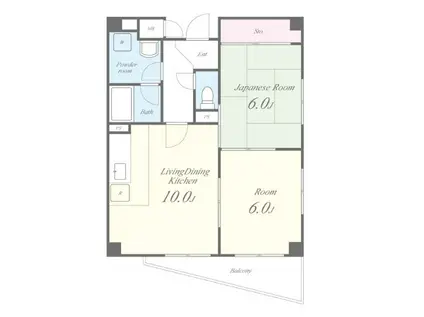 堂ヶ芝壱番館(2LDK/7階)の間取り写真