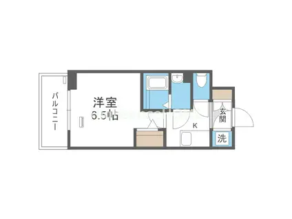 エスプレイス大阪城サウス(1K/6階)の間取り写真