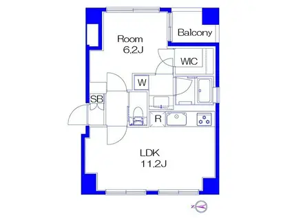 HOZENSO(1LDK/2階)の間取り写真