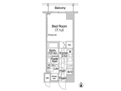 エルスタンザ平河町(1K/8階)の間取り写真
