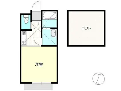 キャッスルガーデン音(ワンルーム/2階)の間取り写真