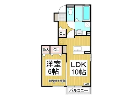 ヴェルジェ大塚(1LDK/1階)の間取り写真