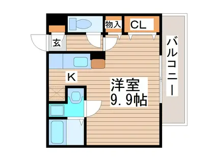 プリエパルII(1K/3階)の間取り写真