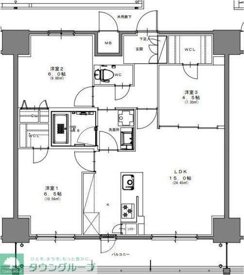 S-RESIDENCE高岳ARDENT(3LDK/11階)の間取り写真