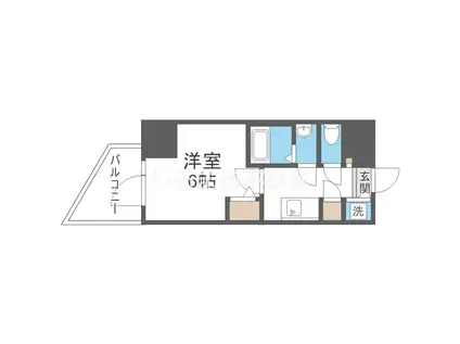 エスリードレジデンス大阪福島サウスフラッツ(1K/5階)の間取り写真