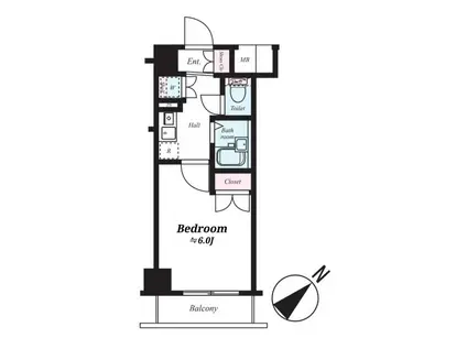 アーバイル文京白山(1K/8階)の間取り写真