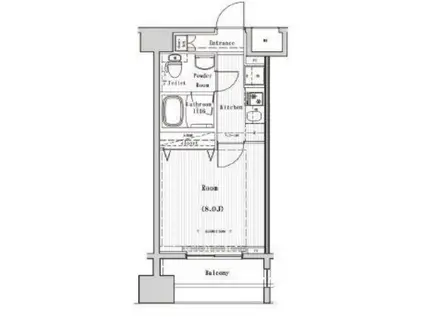 レオーネ南千住(1K/2階)の間取り写真