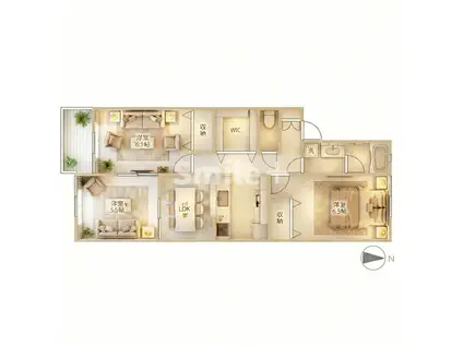 SMART LIFE(3LDK/2階)の間取り写真