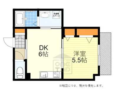 SHAMAISON JIJI(1DK/2階)の間取り写真