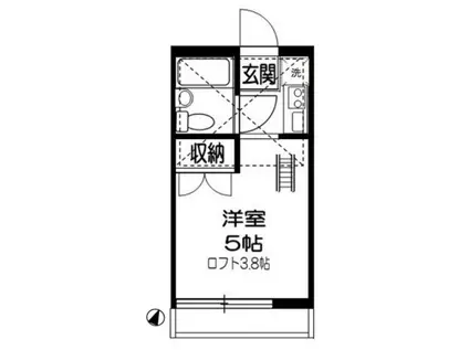クオーレ(1K/1階)の間取り写真