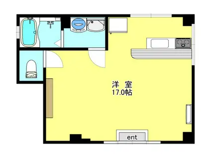 リザーブフォレストビル(ワンルーム/1階)の間取り写真