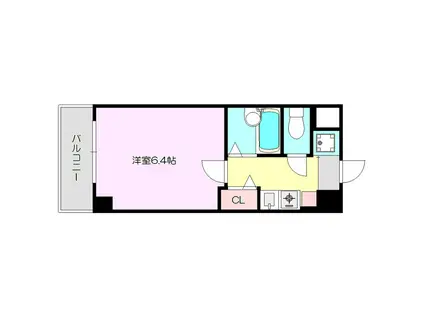 エステムコート新大阪(1K/7階)の間取り写真