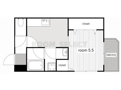 プティトゥ(1DK/2階)の間取り写真