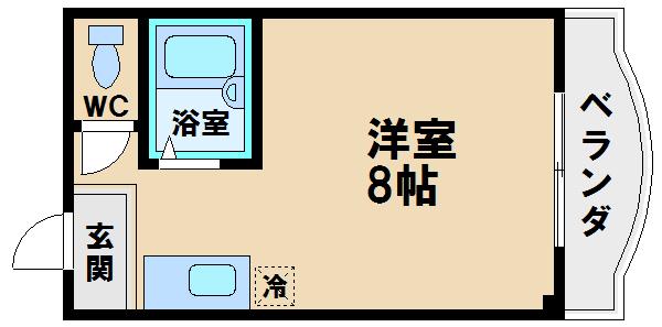 アンヘルム杭全(ワンルーム/4階)の間取り写真