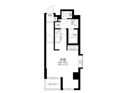 アピス三軒茶屋(1K/7階)の間取り写真