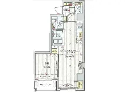 エクセレントシティ中野鷺宮(1LDK/4階)の間取り写真
