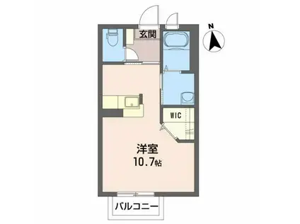 ハイム・アゼリア(ワンルーム/2階)の間取り写真