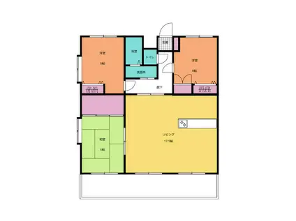 ヴェルデ居屋敷(3LDK/3階)の間取り写真