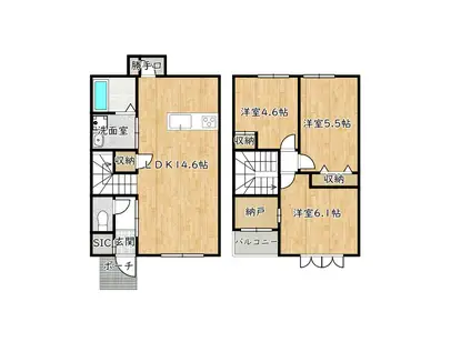 GRAND NORD II(3LDK/1階)の間取り写真