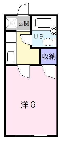 メゾンドフルール I(1K/1階)の間取り写真