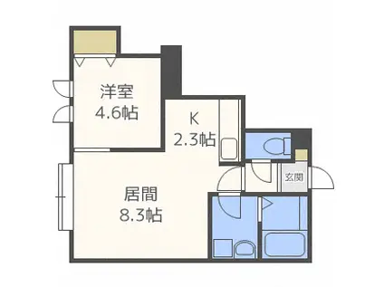 LOTUS27(1LDK/2階)の間取り写真