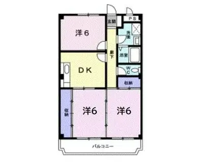 アスライズコーポ(3DK/3階)の間取り写真