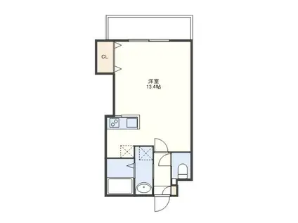 エムエー佐世保マンション(ワンルーム/4階)の間取り写真