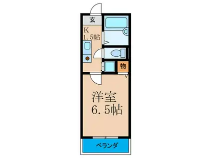 エールマンション(1K/2階)の間取り写真