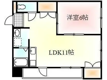 BASE津田(1LDK/2階)の間取り写真